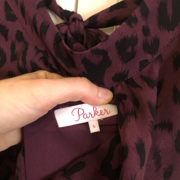 Parker Purple Cheetah Ruffle Dress - Picture 5 of 9